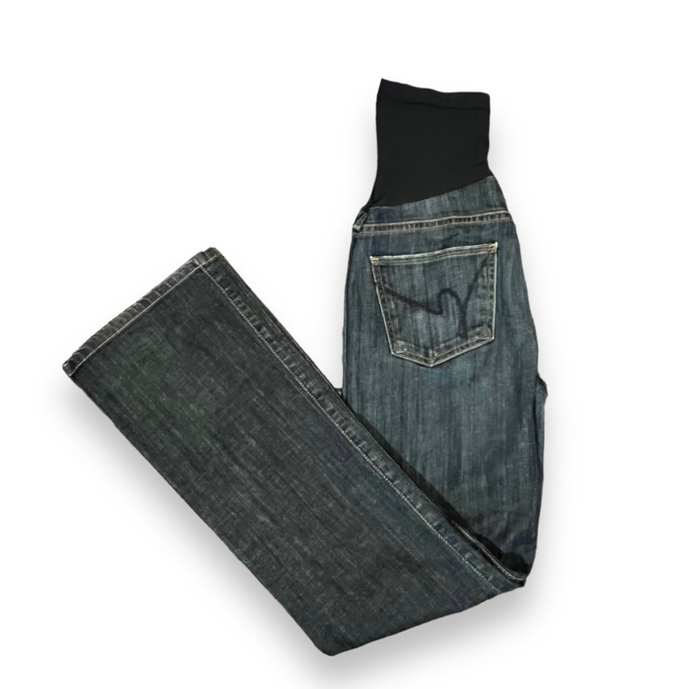 Citizens Of Humanity Dark Wash Maternity Jeans with Black Waist Panel